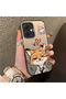 Tecno Spark Go 2 Compatible Heart-Themed Fox Rabbit Printed Case, Friend and Couple Matching Cover