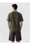 Peak New Season Khaki Crew Neck Letter Printed Men's T-Shirt - 3