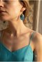 Handmade Patina Metal Dangle Authentic Special Design Earrings - 4