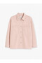 Pink Pocketed Women's Jean Shirt