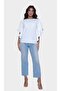 Women's Gradient Flared Sleeve Blouse White