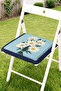 Daisy Bouquet Floral Patterned Fringed Zippered Chair Cushion - Tufted Kitchen and Balcony Decor - 2