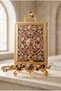 Engraved Gold Color Metal Quran Storage Box and Stand Large Size - 3