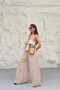 Women's Cotton Muslin Fabric Strap Top and Palazzo Pants Design Double Set - 4