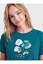 Lcw Dream Petrol Crew Neck Floral Printed Women's Nightgown - 2