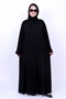 Izzahbella Luxury Hand-Beaded Black Abaya with net cloth Insert Panels - 8