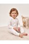 Girl's 2-3-4-5-6 Years Old Snap Fastener Long Sleeve 100% Cotton Rabbit Printed Pajama Set