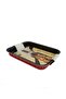 Non-Stick Aluminum Rectangular Baking Pan Red/Black