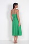 Women's Rope Strap Double Breasted Collar Lined Chiffon Flared Midi Dress - 4