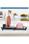 Dish Drying Rack, Expandable Dish Rack for Kitchen Counter, Stainless Steel Dish Drainer, Adjustable - 3