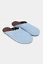 Liam Baby Blue Suede Leather Flat Sole Closed Women's Slippers - 4
