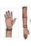 Long Length Lycra Black Color Adult Mega Tulle Gloves 53 cm (5691) - 3