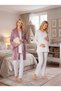 New Season Dusty Rose Velvet Robe Winter Long Sleeve Special Design Breastfeeding Friendly Maternity Robe Pajama Set - 8