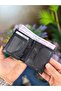 Genuine Leather Black Men's Coin Pocket Wallet Ramsey