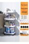 4 Level Kitchen Shelf White Storage Shelf With Universal Wheel For Easy Movement - 2