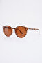 Leopard Patterned Bone Frame Sunglasses - 2