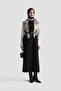Belt Detailed Tweed Gilet Dress Black