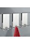Three-piece bathroom hook set, no-drill shower hooks, towel rack suitable for glass shower enclosures.