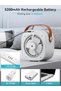 Portable Air Conditioner and Humidifier 2-in-1 - Table Fan with 3 Speeds - USB Rechargeable - For Home, Office, and Travel - 1 Piece (White) - 4