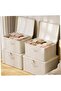 1 Lockable Cotton/Linen Storage Box (40×30×21 cm) - Large Capacity Clothing Storage Organizer for Wardrobes, Bedrooms & Home - 5