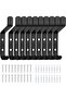10 Black Locker Hooks - Wall-Mount Coat Hooks - Bathroom Towel Racks - Household Hooks & Pegs - Wall-Mount Coat Racks