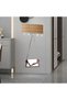 Wall-mounted key holder with 5 hooks and letter holder, made of ABS wood, no drilling required, measures 18x10x3 cm, wood color. - 4