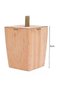 A set of 4 solid wood bed legs – 5 cm high – including mounting plate and screws – for raising modern furniture. - 2