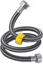 Double-ended inlet hose (2-pack) - 20cm braided stainless steel with 304 nuts