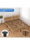 Adjustable stainless steel furniture legs – height adjustable from 12 to 18 cm – set of 4 with 16 screws – suitable for uneven surfaces. - 2