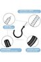 Black Mug Hooks - 12 Plastic Coated Screw Hooks for Ceilings and Walls - 5