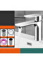 Single-handle bathroom sink faucet - elegant design, chrome-plated mixer tap, low-noise ceramic drawer faucet, hot and cold water, silver.