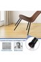 (S) Chair leg protectors, thickened silicone chair cushions with felt, 16-piece pack of black small chair cushions/floor protectors. - 2