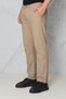 Men's Cream Linen Trousers with Elastic Waist, Comfortable Fit, Summer Casual Trousers - 3