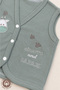 Unisex Baby Giraffe Embroidered 100% Cotton 3-6-9 Months 2-Piece Combed Cotton Baby Vest - 4