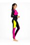 Women’s One-Piece Full-Coverage Swimsuit with Long Sleeves, Full-Length Legs, Colour-Block Design and Front Zipper - 3