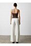 Women's Canvas Trousers Pnt01912 Natural - 5