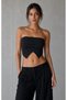 Strapless Double-Ended Detailed Stretchy Crop Top