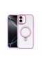 Apple iPhone 16 Plus Compatible Case with Magring Stand Silicone Case Lilac