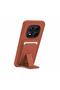 Xiaomi Redmi Note 14 Pro 5g Compatible Case Flexstand Card Holder Silicone Case Brown - 2