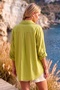 Italian Lemon Mold Color Shirt Collar 3/4 Sleeve Buttoned Hole Embroidery Detailed Woven Shirt 80 68 - 8