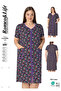 Women's Plus Size 100% Cotton Combed Fabric Zippered Summer Dress / Purple-Red 4099