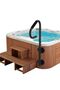 Hot Tub Handrail, 360° Rotatable Spa Side Handrail with 18"～48" Adjustable Height, Hot Tub Hand Rail with Slide-Under Base and Non-Slip Grip for Indoor & Outdoor, 600LBS Capacity