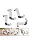 Stainless steel door hooks - coat hooks - 10-pack - silver - 3