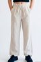 Girl's Pants with Lace Accessories and Elastic Waist, 8-12 Years Old, Beige - 3