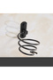 Black Aluminum Wall-Mounted Hair Dryer Holder Punch Hole Care Tool Rack - 2