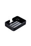 Square black aluminum wall-mounted soap dish | Soap dish