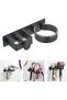2-in-1 hair dryer stand, stainless steel, self-adhesive, no drilling required, wall-mountable, hair dryer and hair straightener.