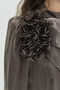Evening Dress with Cape and Stone Accessories - Brown - 3