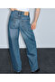 Hotfix baskılı wide leg jean pantolon - 6