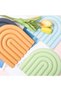 Pan heat-resistant mat - heat resistant - non-slip - 15cm - silicone mat - 4-pack - heat-resistant placemat - pan mat - 5
